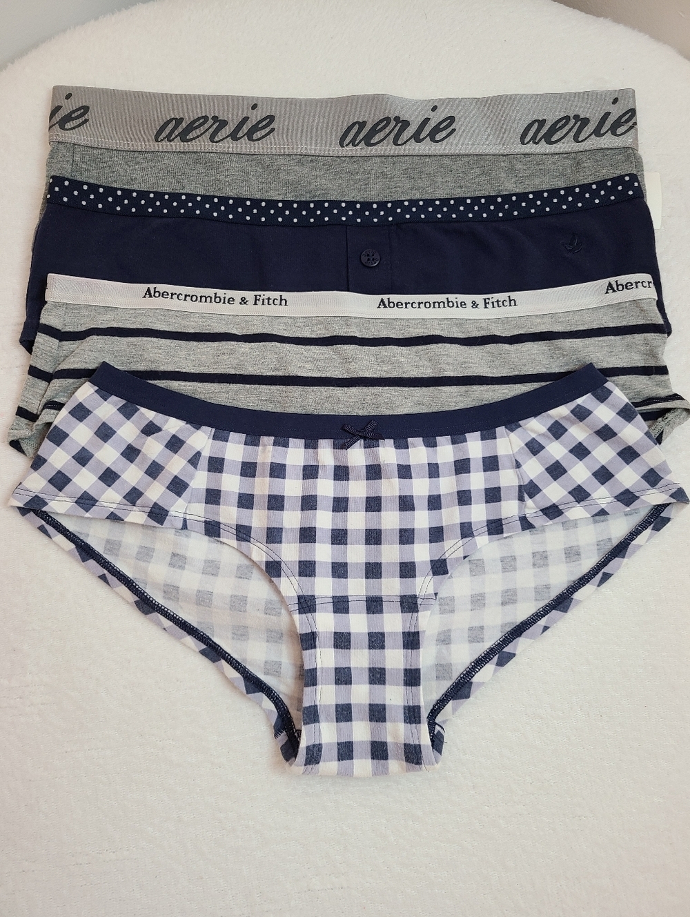 4pk Retro Y2K Abercrombie Aerie Gilly Hicks Cotton Boybrief Panties Size M